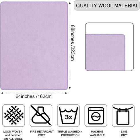 Peryiter 2 Pcs Military Camping Blanket 64" x 88" Warm Wool Blanket Thick Thermal Washable Emergency Blanket for Outdoors Sporting Events Survival Kits Everyday Use, 2 Colors in Kuwait