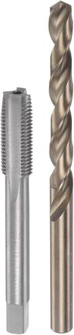 uxcell Tap & Bit Sets, M7 x 0.5 H2 Straight Flute Machine Thread Milling Tap, 6.5mm M35 Cobalt High Speed Steel (HSS-CO) Twist Drill Bit in Kuwait