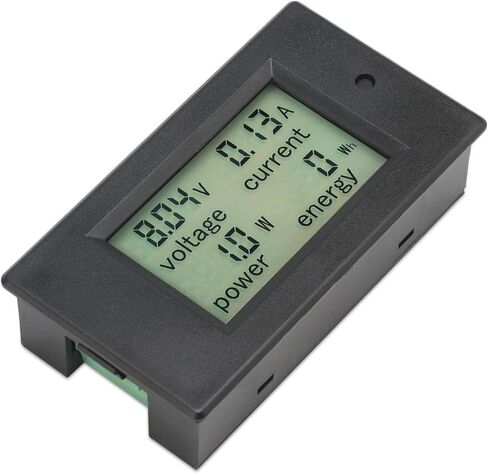 DC Power Meter, DROK 6.5-100V 100A 12V 24V 36V 48V 60V 72V Volt Amp Watt Meter, LCD Display Multimeter Voltage Current Energy RV Battery Monitor Voltmeter Ammeter Wattmeter Panel with 100A Shunt in Kuwait