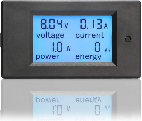 DC Power Meter, DROK 6.5-100V 100A 12V 24V 36V 48V 60V 72V Volt Amp Watt Meter, LCD Display Multimeter Voltage Current Energy RV Battery Monitor Voltmeter Ammeter Wattmeter Panel with 100A Shunt in Kuwait