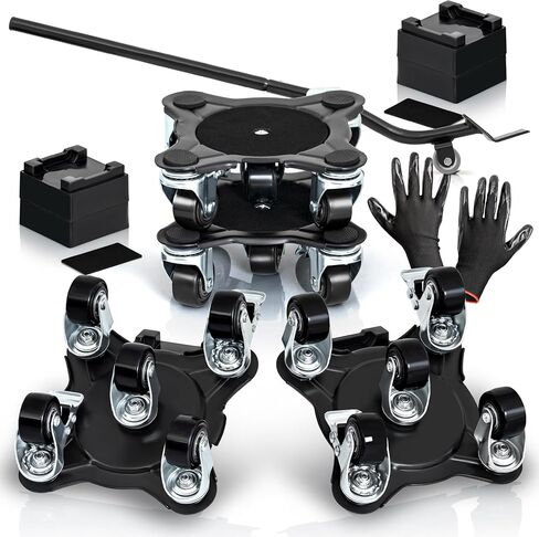 مجموعة أدوات رفع الأثاث مكونة من 9 قطع، حاملة أثاث بوزن 1100 رطل مع عجلات، مثلث 4 عجلات مزلقات أثاث ورافع أثاث للأثاث الثقيل، الأجهزة المتحركة دوللي إلخ in Kuwait