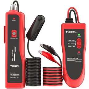 Underground Wire Locator, Cable Tester for Pet Fence, Locate Control Buried Wires Cables for Locating Irrigation Tone Generator Kit & Probe, Underground Cable Locator with Rechargeable 1100mAh Battery
