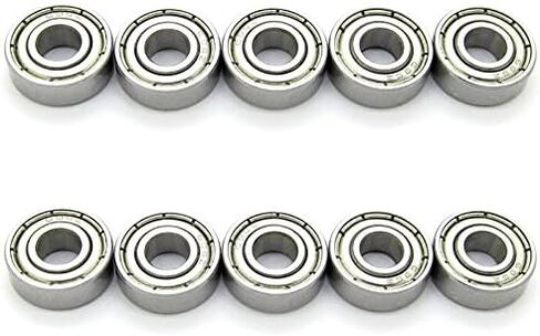 4x12x4mm Miniature Deep Groove Ball Bearing Steel Model Bearings 604Z 604ZZ 80014 Pack of 10 in Saudi Arabia