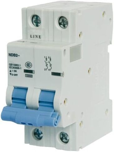 10A, 480V AC, 2 Pole, DIN Rail Mount Miniature Circuit Breaker, Trip Curve: C, UL1077 in Saudi Arabia