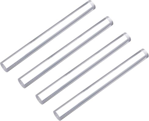 MECCANIXITY Acrylic Round Rod,3mm Diameter 12-inch Length,Clear,Solid Plastic PMMA Bar Stick Acrylic Dowel Rods for DIY Crafts Lighting Fixture Handicraft 20pcs in Saudi Arabia