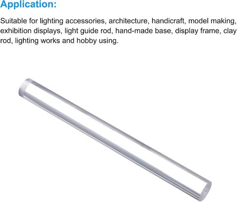MECCANIXITY Acrylic Round Rod,3mm Diameter 12-inch Length,Clear,Solid Plastic PMMA Bar Stick Acrylic Dowel Rods for DIY Crafts Lighting Fixture Handicraft 20pcs in Saudi Arabia