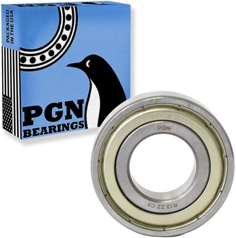محامل PGN (10 عبوات) R12-ZZ - محمل كروي مختوم من الصلب الكروم المشحم - محامل 3/4 بوصة × 1-5/8 بوصة × 7/16 بوصة مع درع معدني ودعم دورة في الدقيقة العالية in Saudi Arabia