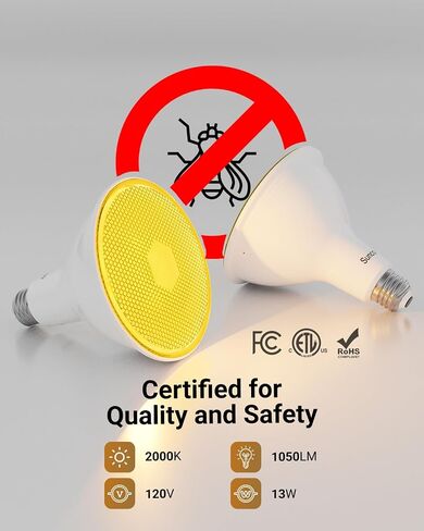 Sunco 6 Pack 1800 Lumens Outdoor LED Flood Light Waterproof PAR38 LED Bulb, Dimmable, 15W=150W, 5000K Daylight, E26 Base, UL Energy Star Listed in Kuwait