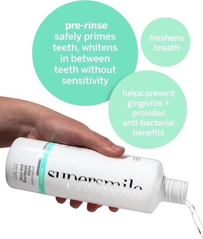 Supersmile Extra Whitening Pre-Rinse - Clinically Formulated Pre-Brush Dental Mouthwash, 16 Fl. Oz (1-Bottle) in Saudi Arabia