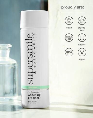Supersmile Extra Whitening Pre-Rinse - Clinically Formulated Pre-Brush Dental Mouthwash, 16 Fl. Oz (1-Bottle) in Saudi Arabia