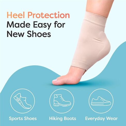 ZenToes Ankle Bone Protection Socks Malleolar Sleeves with Gel Pads for Boots, Skates, Splints, Braces - 1 Pair in Kuwait