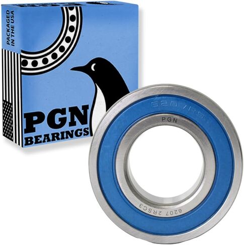 PGN (10 Pack) 6207-2RS Bearing - Lubricated Chrome Steel Sealed Ball Bearing - 35x72x17mm Bearings with Rubber Seal & High RPM Support in Saudi Arabia