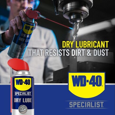 التشحيم الجاف المتخصص WD-40 مع بخاخات القش الذكية بطريقتين، 10 أونصة in Kuwait