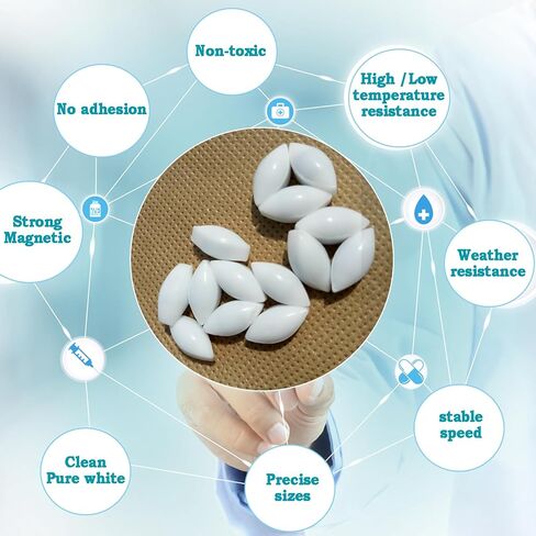 Magnetic Stirrer Stir Bar PTFE Magnetic Mixer Stir Bars (6X8mm, Olive Shape, 10pcs) in Kuwait