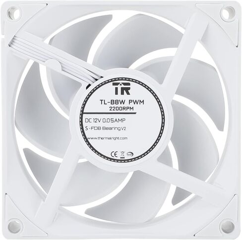 Thermalright TL-B8 CPU Fan Computer Case Fan Quiet 4pin PWM PC Fan, 80mm Silent Cooler Fan, 2200RPM Speed, CPU Cooling Fan(Gray) in Saudi Arabia