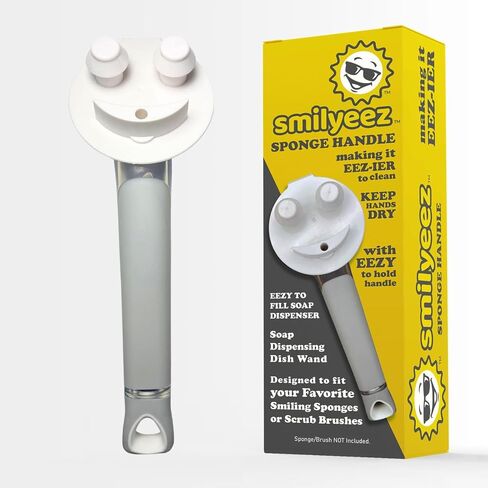 The Original Smiling Sponge Handle™ Soap Dispensing Handle - Dishwand for Scrub Daddy Sponge (Purple) Dish Wand in Kuwait