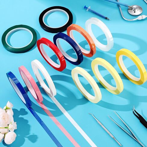 Frienda 8 Rolls Colors Autoclave Tape 216 ft/L x 0.4 in/W Instruments Identification Tape Autoclavable 270 Fahrenheit in Kuwait