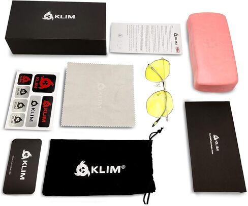 KLIM Optics Orange Blue Light Blocking Glasses - NEW 2023 - Reduce Eye Strain and Fatigue - Gaming Glasses for PC Mobile TV - Blocks 92% Blue Light - Computer Glasses with UV Protection in Saudi Arabia