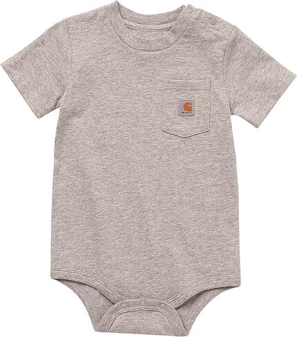 Carhartt Baby Short-Sleeve Bodysuit Pocket T-Shirt Onesie, Caviar Black, 9 Months in Saudi Arabia