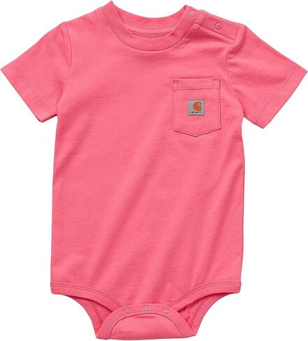 Carhartt Baby Short-Sleeve Bodysuit Pocket T-Shirt Onesie, Caviar Black, 9 Months in Saudi Arabia