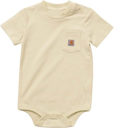 Carhartt Baby Short-Sleeve Bodysuit Pocket T-Shirt Onesie, Caviar Black, 9 Months in Saudi Arabia