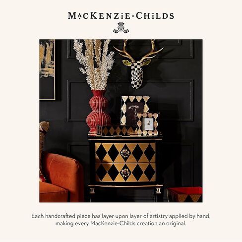 MACKENZIE-CHILDS عبارة عن غزال صغير، ديكور جداري على شكل غزال مربع، ديكور منزلي فريد من نوعه in Kuwait