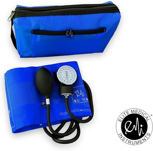 جهاز قياس ضغط الدم اللاسائلي الفاخر للكبار من Elite Medical Instruments، #217، أزرق ملكي in Kuwait