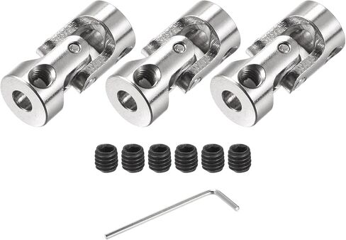 DMiotech 2 Pack 5mm to 8mm Rotatable Universal Steering Shaft U Joint Coupler Coupler Connector for Motor, 3D Printer, CNC Machine in Kuwait