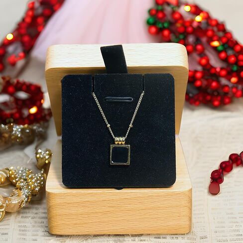 Natural Walnut Solid Wood Jewelry Necklace Box - Lover Necklace Gift Box Handmade Wooden Necklace Box Pendant Box Bracelet Foot Chain Storage Box Special Day Chain Jewelry Wedding Commemorative Box in Saudi Arabia
