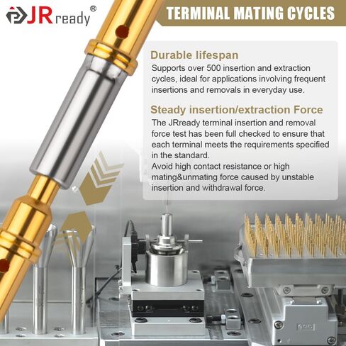 JRready ST6364 Deutsch Pins DT مجموعة طرفية موصل مقاس 16، ذكر Deutsch اتصالات صلبة 0460-202-16141/ مقابس أنثى 0462-201-16141/ قياس سلك اتصالات صلب 16-20 AWG، 20 زوجًا in Saudi Arabia