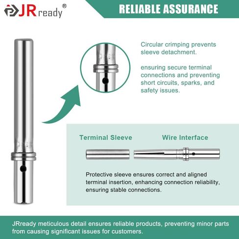 مجموعة طرفية موصل DTM من JRready ST6282 مقاس 20، دبابيس ألمانية ذكر 0460-202-20141/ مقابس أنثى 0462-201-20141/ مقياس سلك اتصالات صلب 22-20AWG، 20 زوجًا in Saudi Arabia