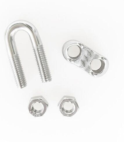 HEVERP 24PCS M4 Stainless Steel Wire Rope Cable Clip Clamp in Kuwait