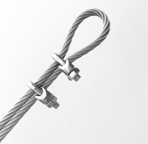 HEVERP 24PCS M4 Stainless Steel Wire Rope Cable Clip Clamp in Kuwait