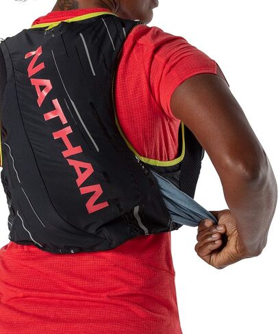 Nathan Pinnacle Race Vest & 4L Hydration Pack with 2 20 oz Hydration Soft Flask, Water-Resistant Pockets, Lightweight & Moisture Wicking in Saudi Arabia