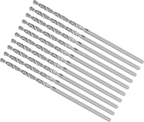 CoCud Micro Drill Bits, 2.65mm Drill Diameter 60mm Total Length, 6542 High Speed Steel Fully Ground Twist Drill Bit - (Applications: for Copper Metal Wood), 10-Pieces in Saudi Arabia