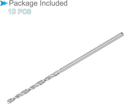 CoCud Micro Drill Bits, 2.65mm Drill Diameter 60mm Total Length, 6542 High Speed Steel Fully Ground Twist Drill Bit - (Applications: for Copper Metal Wood), 10-Pieces in Saudi Arabia