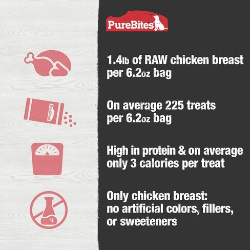 PureBites, مكافآت صدور الدجاج المجففة بالتجميد للكلاب، 6.2 أونصة in Kuwait