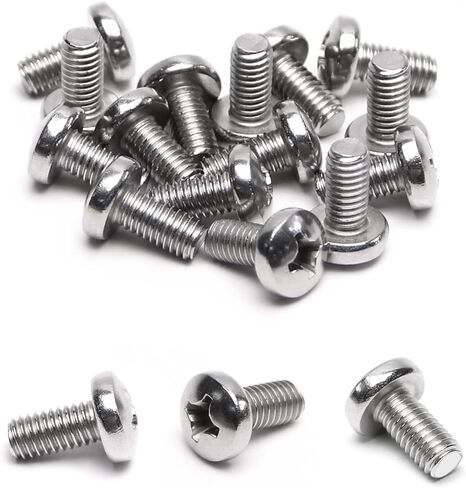 MroMax M6 x 100mm Machine Screws Pan Phillips Cross Head Screw 304 Stainless Steel Fasteners Bolts Silver Gray 5Pcs in Saudi Arabia