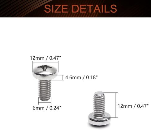 MroMax M6 x 100mm Machine Screws Pan Phillips Cross Head Screw 304 Stainless Steel Fasteners Bolts Silver Gray 5Pcs in Saudi Arabia