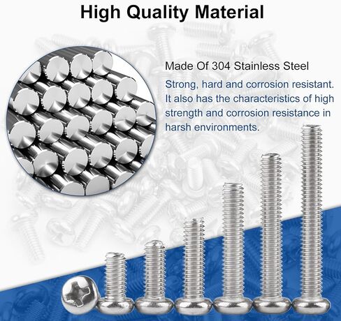 MroMax M6 x 100mm Machine Screws Pan Phillips Cross Head Screw 304 Stainless Steel Fasteners Bolts Silver Gray 5Pcs in Saudi Arabia