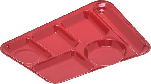 Carlisle FoodService Products Left-Hand Heavyweight 6-Compartment Melamine Tray 10" x 14" - Sandshade in Saudi Arabia