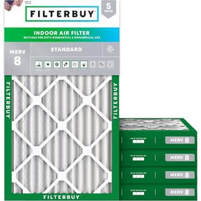 مرشح الهواء Filterbuy 24x24x1 MERV 8 Dust Defense (5 عبوات)، استبدال مرشحات هواء فرن HVAC AC المطوية (الحجم الفعلي: 23.38 × 23.38 × 0.75 بوصة) in Saudi Arabia