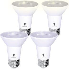 4 Pack PAR20 Amber Yellow LED Bug Light Bulb Outdoor LED Flood Light Bulb 8W 75Watt Equivalent Dimmable Waterproof E26 Bug LED Yellow Light Bulbs Warm Bug-Free Lighting for Home Insect Repellent