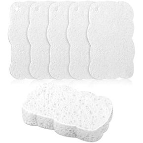 YTLX 6pcs Premium Heavy-Duty Household Cleaning Sponges Scratch-Free, Multi-Purpose Dish Scrub Sponges Reusable for Home Kitchen Cookware Bathroom, Safe Healthy Scrubbing Sponges Durable