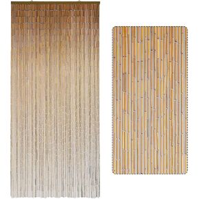 MAIBAMBOO TTM Bamboo Moon & Sun Bamboo Beaded Curtain, Hanging Curtain, Bamboo Door Beads, 36" x 79", 90 Strands in Saudi Arabia