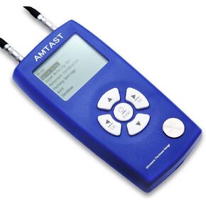 AMTAST Thickness Gauge Professional Digital Ultrasonic Thickness Tool Range 1.2~225mm 0.05-8.8inch LCD Meter Tester Measuring Tool in Kuwait