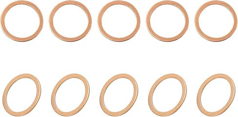 DTGN 27mmx35mmx1mm(IDxODxT) Flat Copper Sealing Washers - 20Pack - Good for Industrial Machinery M27 Screws - Copper Flat Ring Gaskets in Saudi Arabia