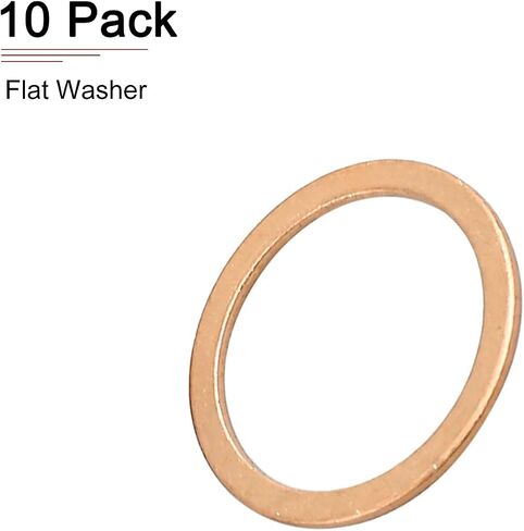 DTGN 27mmx35mmx1mm(IDxODxT) Flat Copper Sealing Washers - 20Pack - Good for Industrial Machinery M27 Screws - Copper Flat Ring Gaskets in Saudi Arabia