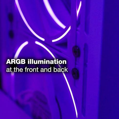 مروحة تبريد باضاءة RGB فاخرة 140 ملم من لايت وينجز بلون ابيض 140 ملم - BL102 in Saudi Arabia