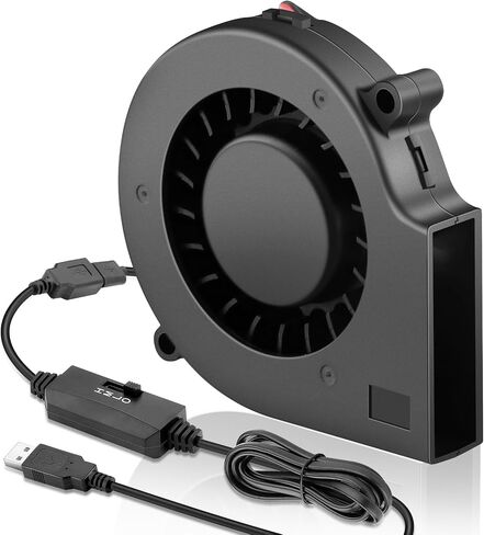 Wathai 75mm x 15mm Blower Fan 5V USB DC Brushless Turbo Small Computer Case Fan for Cooling Electronics, Hard Hat, Helmet, and DIY Projects in Kuwait